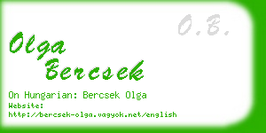 olga bercsek business card